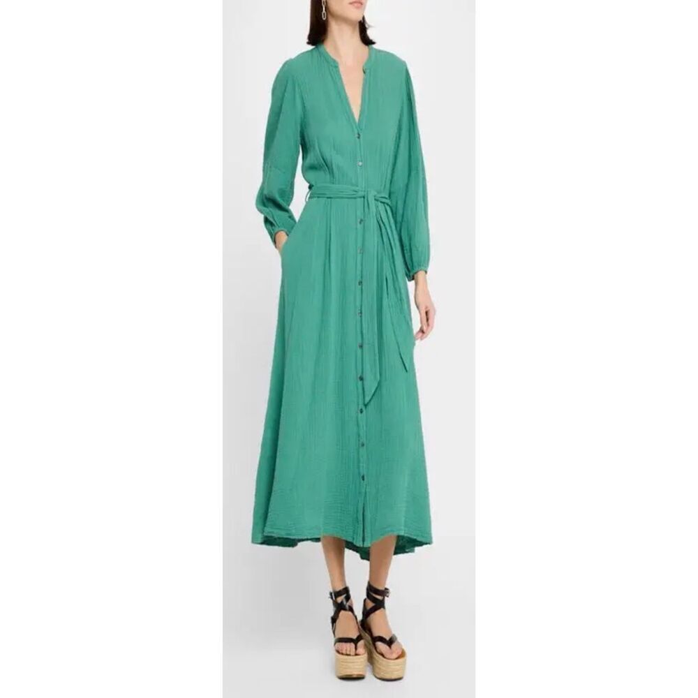 Xirena Selene100% Cotton Dress in Bottle Green NWT Size Large